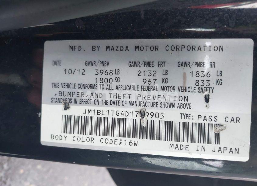 Photo 12 of 2013 Mazda Mazda3 I SV (VIN JM1BL1TG4D1739905)