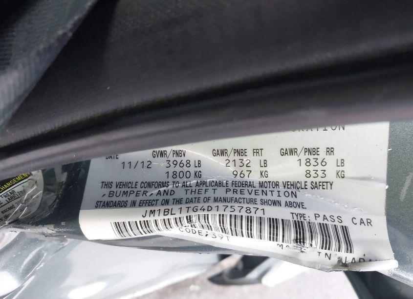 Photo 9 of 2013 Mazda Mazda3 I SV (VIN JM1BL1TG4D1757871)