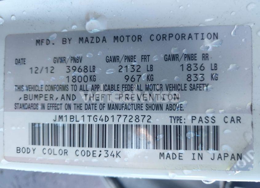 Photo 9 of 2013 Mazda Mazda3 I SV (VIN JM1BL1TG4D1772872)