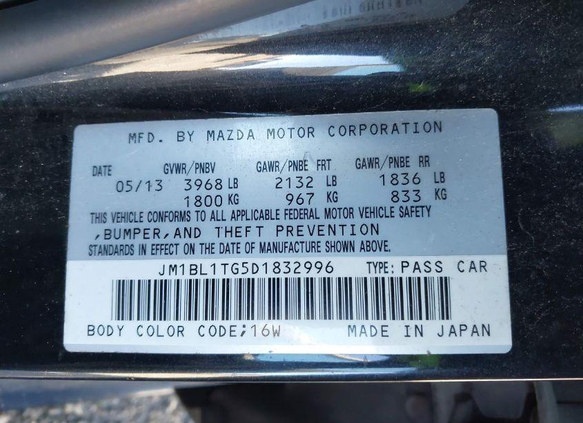 Photo 9 of 2013 Mazda Mazda3 I SV (VIN JM1BL1TG5D1832996)