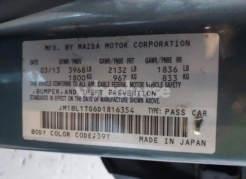 Photo 9 of 2013 Mazda Mazda3 I SV (VIN JM1BL1TG6D1816354)
