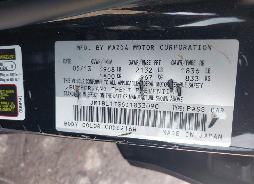 Photo 9 of 2013 Mazda Mazda3 I SV (VIN JM1BL1TG6D1833090)