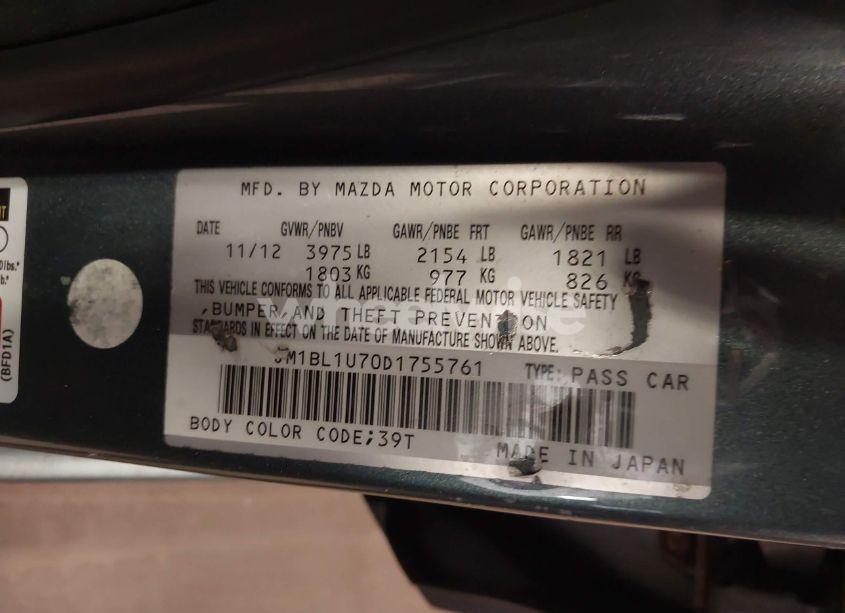 Photo 9 of 2013 Mazda Mazda3 I SPORT (VIN JM1BL1U70D1755761)
