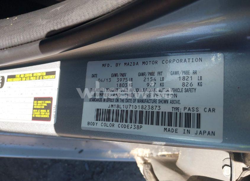 Photo 9 of 2013 Mazda Mazda3 I SPORT (VIN JM1BL1U71D1823873)