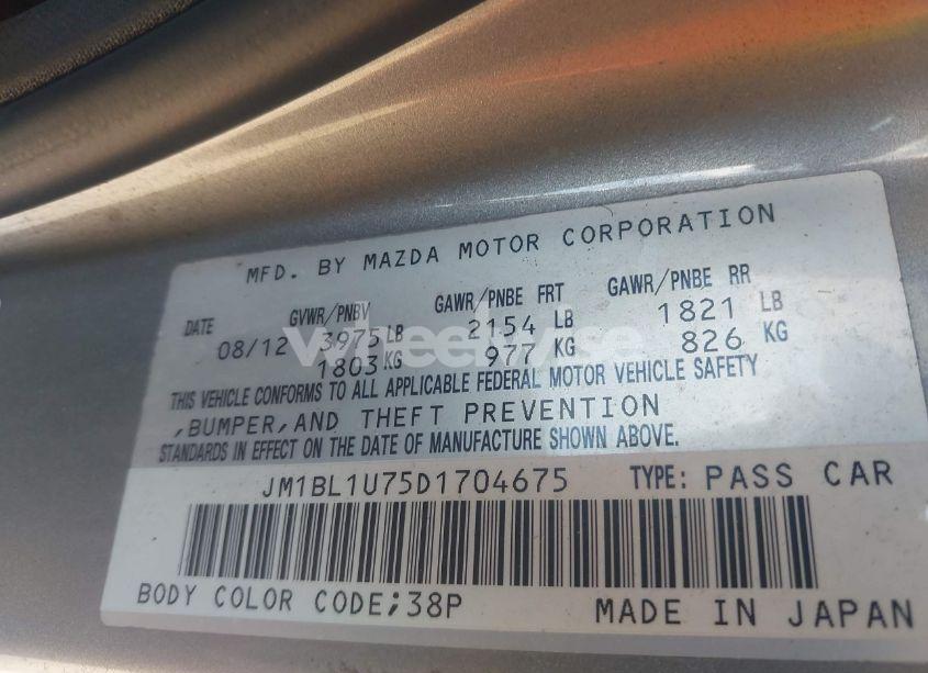 Photo 9 of 2013 Mazda Mazda3 I SPORT (VIN JM1BL1U75D1704675)