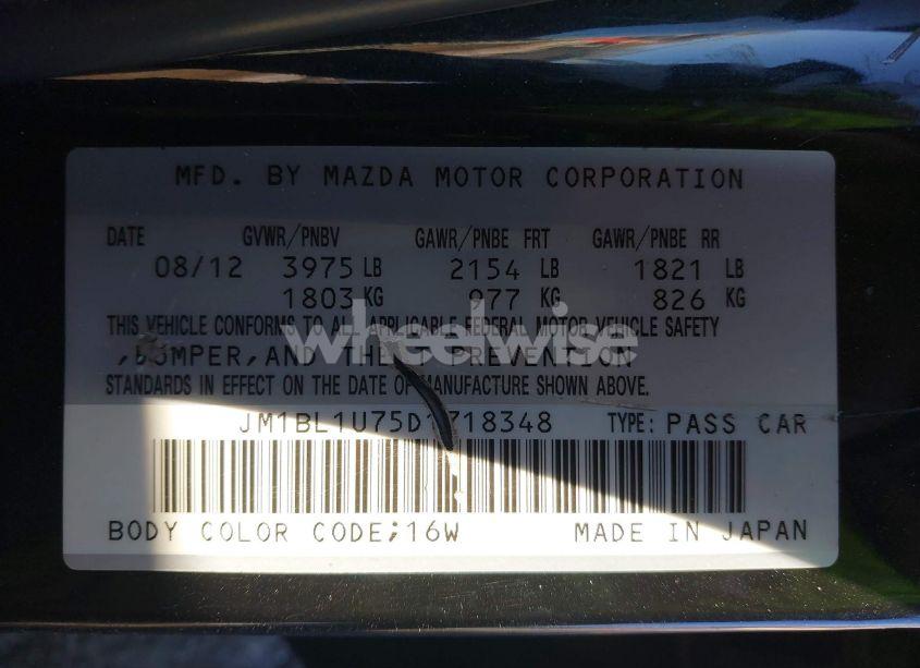 Photo 9 of 2013 Mazda Mazda3 I SPORT (VIN JM1BL1U75D1718348)
