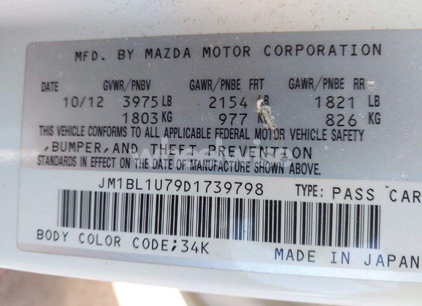 Photo 9 of 2013 Mazda Mazda3 I SPORT (VIN JM1BL1U79D1739798)