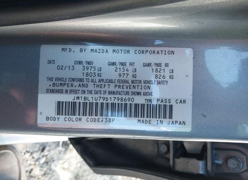 Photo 9 of 2013 Mazda Mazda3 I SPORT (VIN JM1BL1U79D1798690)