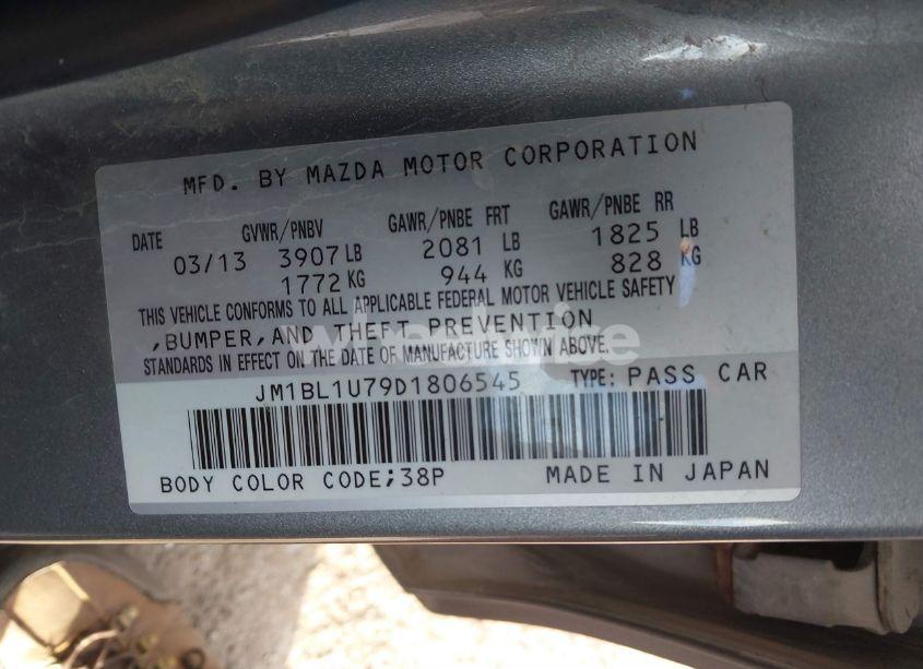 Photo 9 of 2013 Mazda Mazda3 I SPORT (VIN JM1BL1U79D1806545)