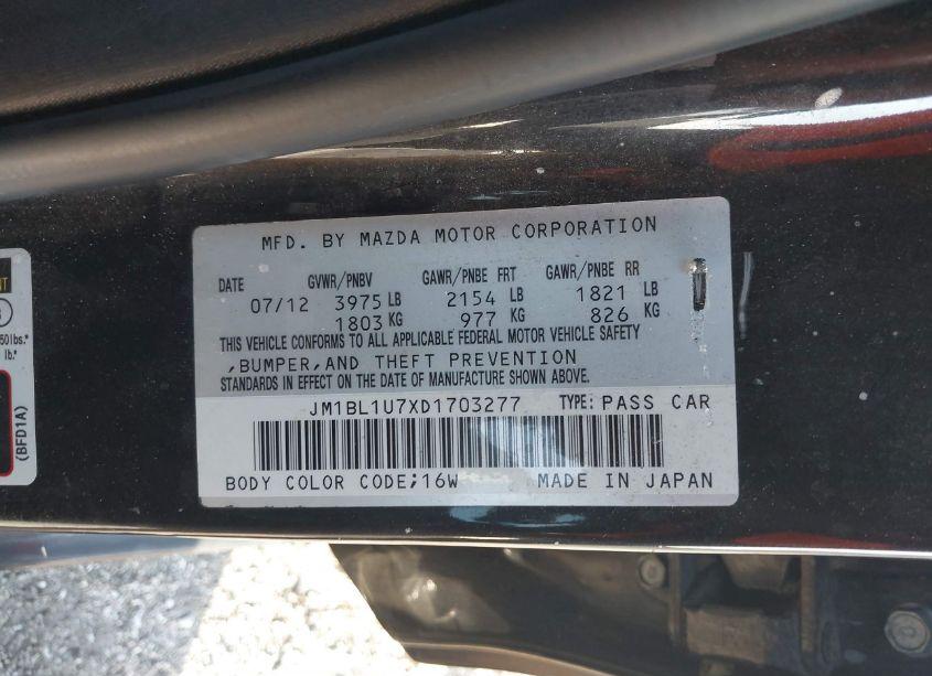 Photo 9 of 2013 Mazda Mazda3 I SPORT (VIN JM1BL1U7XD1703277)