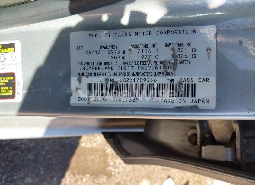 Photo 9 of 2013 Mazda Mazda3 I SPORT (VIN JM1BL1U82D1709356)