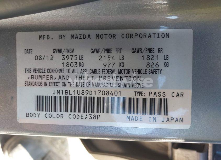 Photo 9 of 2013 Mazda Mazda3 I SPORT (VIN JM1BL1U89D1708401)