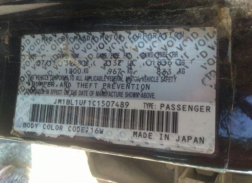 Photo 9 of 2012 Mazda Mazda3 I SPORT (VIN JM1BL1UF1C1507489)