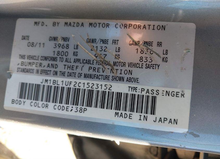 Photo 9 of 2012 Mazda Mazda3 I SPORT (VIN JM1BL1UF2C1523152)