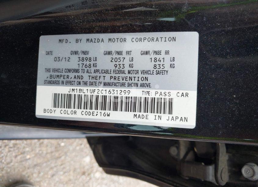 Photo 9 of 2012 Mazda Mazda3 I SPORT (VIN JM1BL1UF2C1631299)