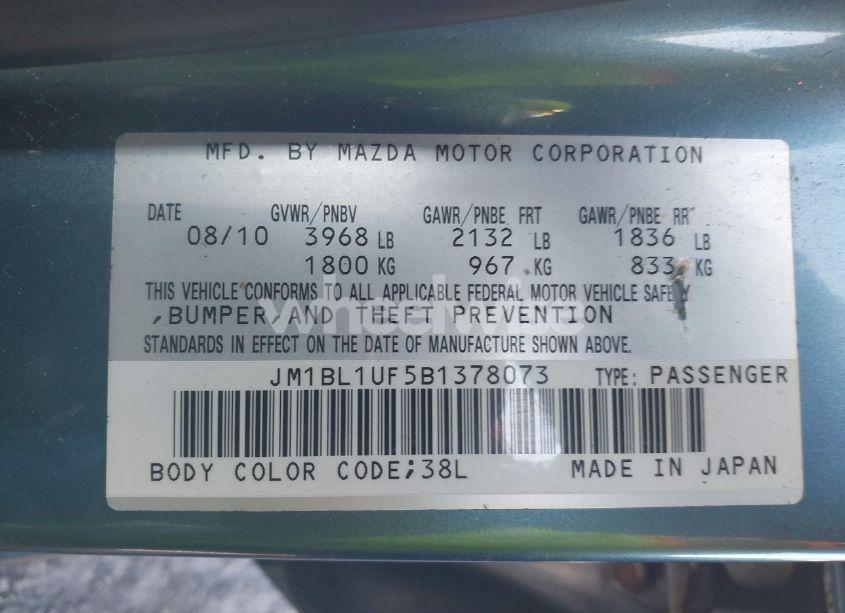 Photo 9 of 2011 Mazda Mazda3 I SPORT (VIN JM1BL1UF5B1378073)