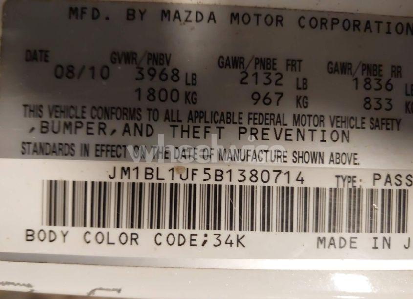 Photo 9 of 2011 Mazda Mazda3 I SPORT (VIN JM1BL1UF5B1380714)