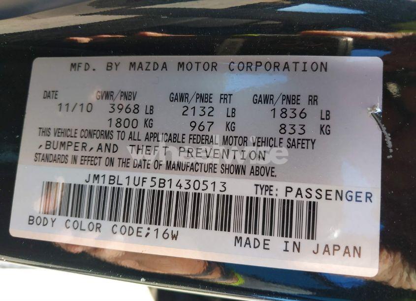 Photo 9 of 2011 Mazda Mazda3 I SPORT (VIN JM1BL1UF5B1430513)