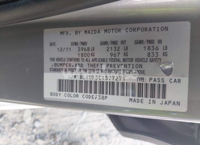 Photo 9 of 2012 Mazda Mazda3 I SPORT (VIN JM1BL1UF5C1577271)