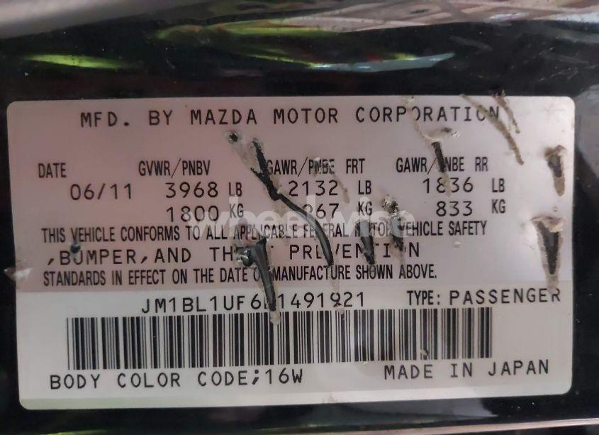 Photo 9 of 2011 Mazda Mazda3 I SPORT (VIN JM1BL1UF6B1491921)