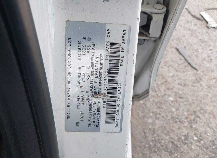 Photo 9 of 2012 Mazda Mazda3 I SPORT (VIN JM1BL1UFXC1552205)