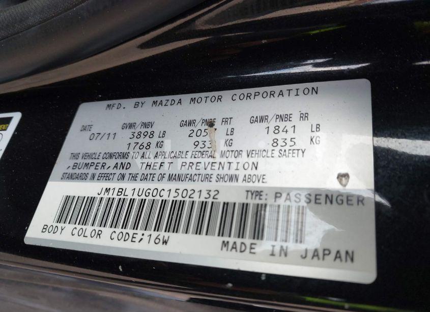 Photo 9 of 2012 Mazda Mazda3 I SPORT (VIN JM1BL1UG0C1502132)