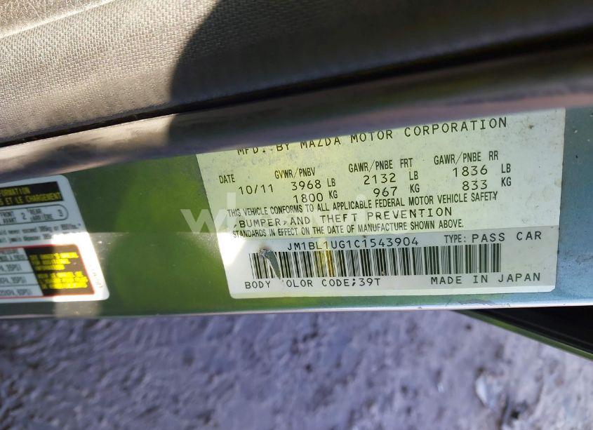 Photo 9 of 2012 Mazda Mazda3 I SPORT (VIN JM1BL1UG1C1543904)