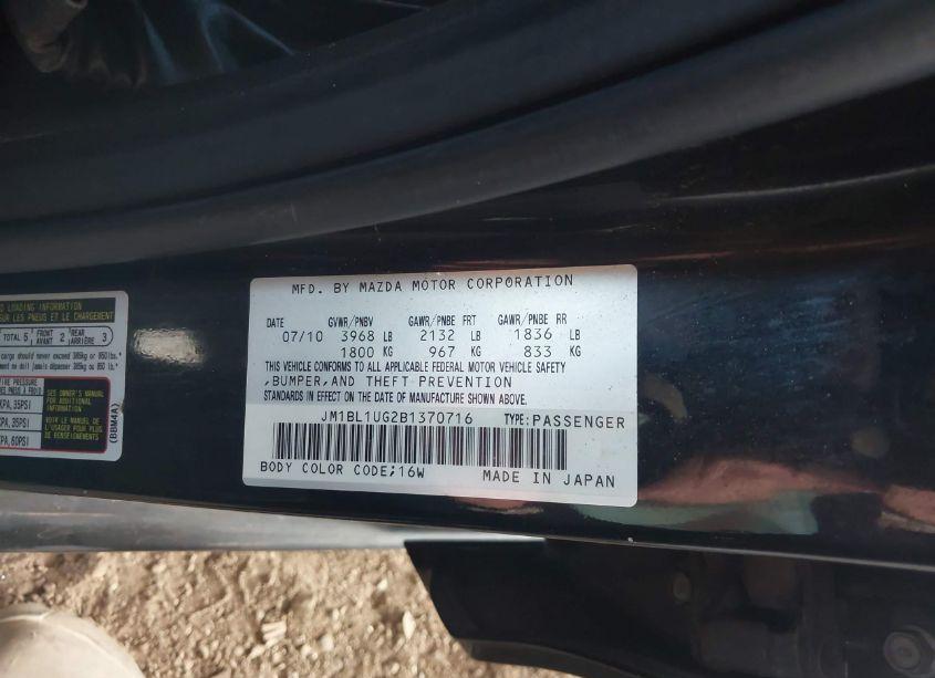 Photo 9 of 2011 Mazda Mazda3 I SPORT (VIN JM1BL1UG2B1370716)