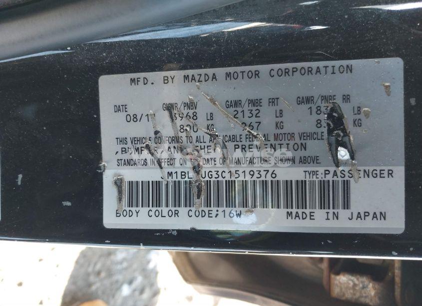 Photo 9 of 2012 Mazda Mazda3 I SPORT (VIN JM1BL1UG3C1519376)