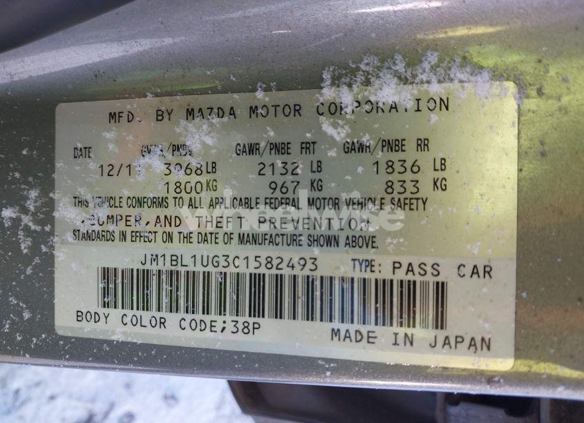 Photo 9 of 2012 Mazda Mazda3 I SPORT (VIN JM1BL1UG3C1582493)