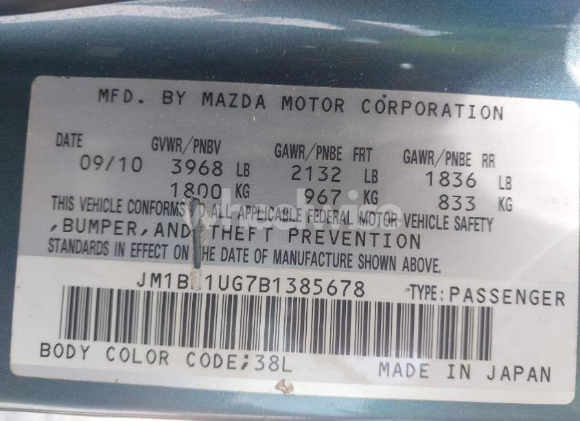 Photo 9 of 2011 Mazda Mazda3 I SPORT (VIN JM1BL1UG7B1385678)