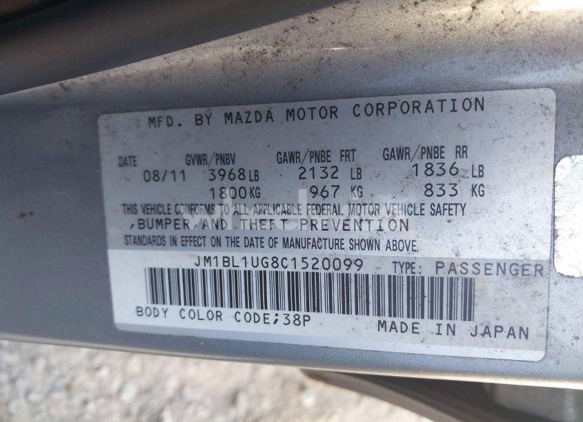 Photo 9 of 2012 Mazda Mazda3 I SPORT (VIN JM1BL1UG8C1520099)