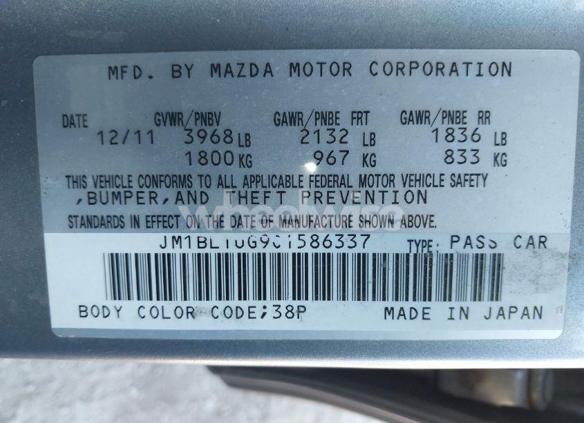 Photo 9 of 2012 Mazda Mazda3 I SPORT (VIN JM1BL1UG9C1586337)
