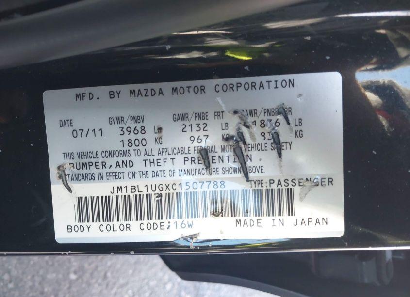 Photo 9 of 2012 Mazda Mazda3 I SPORT (VIN JM1BL1UGXC1507788)
