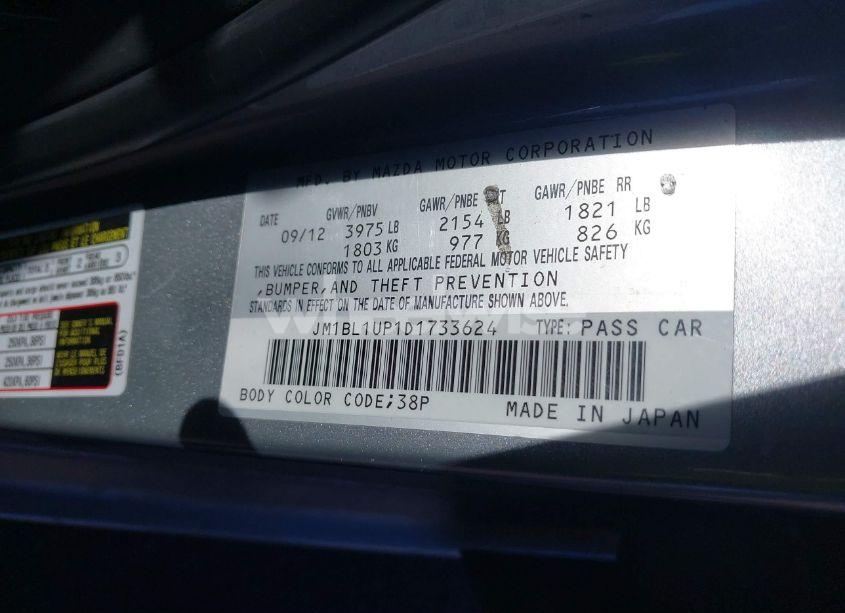 Photo 9 of 2013 Mazda Mazda3 I SPORT (VIN JM1BL1UP1D1733624)