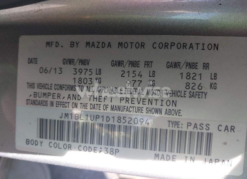 Photo 9 of 2013 Mazda Mazda3 I SPORT (VIN JM1BL1UP1D1852094)