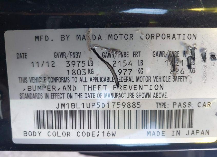 Photo 9 of 2013 Mazda Mazda3 I SPORT (VIN JM1BL1UP5D1759885)