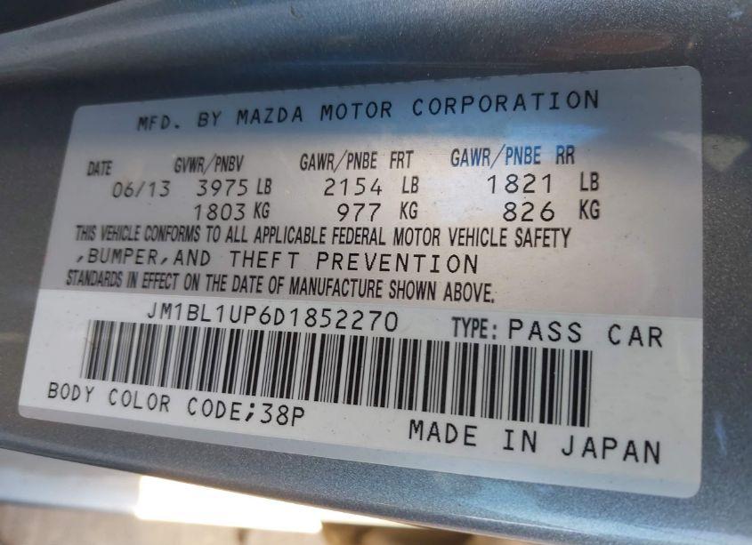 Photo 9 of 2013 Mazda Mazda3 I SPORT (VIN JM1BL1UP6D1852270)