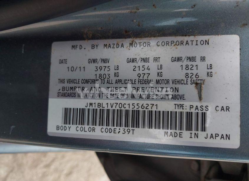 Photo 9 of 2012 Mazda Mazda3 I TOURING (VIN JM1BL1V70C1556271)