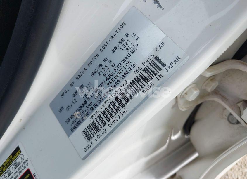 Photo 9 of 2012 Mazda Mazda3 I TOURING (VIN JM1BL1V71C1658162)