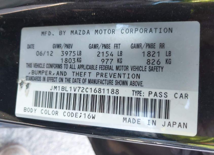 Photo 9 of 2012 Mazda Mazda3 I TOURING (VIN JM1BL1V72C1681188)