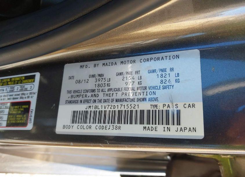 Photo 9 of 2013 Mazda Mazda3 I TOURING (VIN JM1BL1V72D1715521)