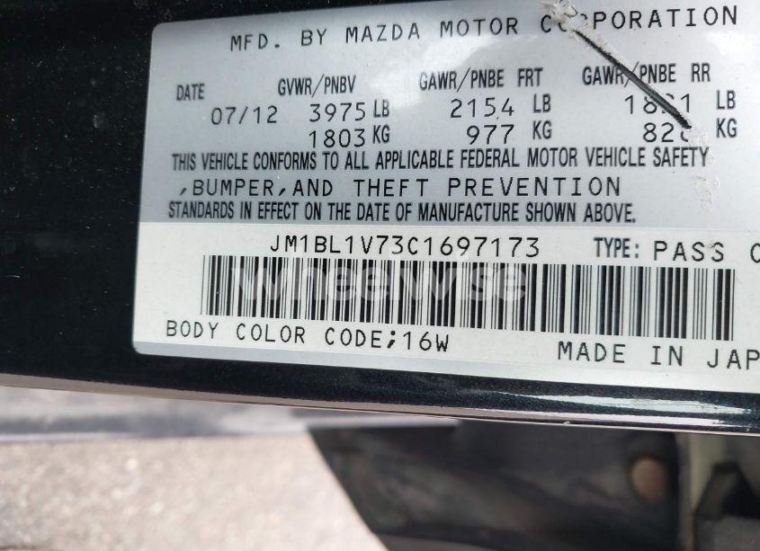 Photo 9 of 2012 Mazda Mazda3 I TOURING (VIN JM1BL1V73C1697173)