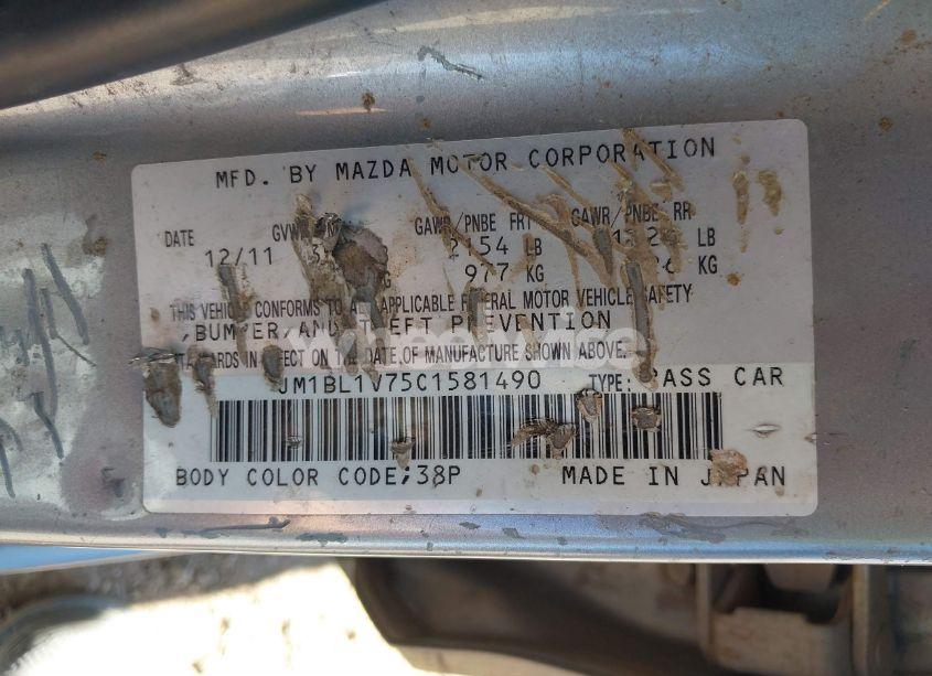 Photo 9 of 2012 Mazda Mazda3 I TOURING (VIN JM1BL1V75C1581490)