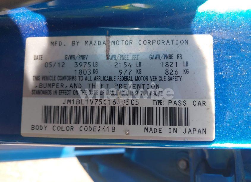 Photo 9 of 2012 Mazda Mazda3 I TOURING (VIN JM1BL1V75C1669505)