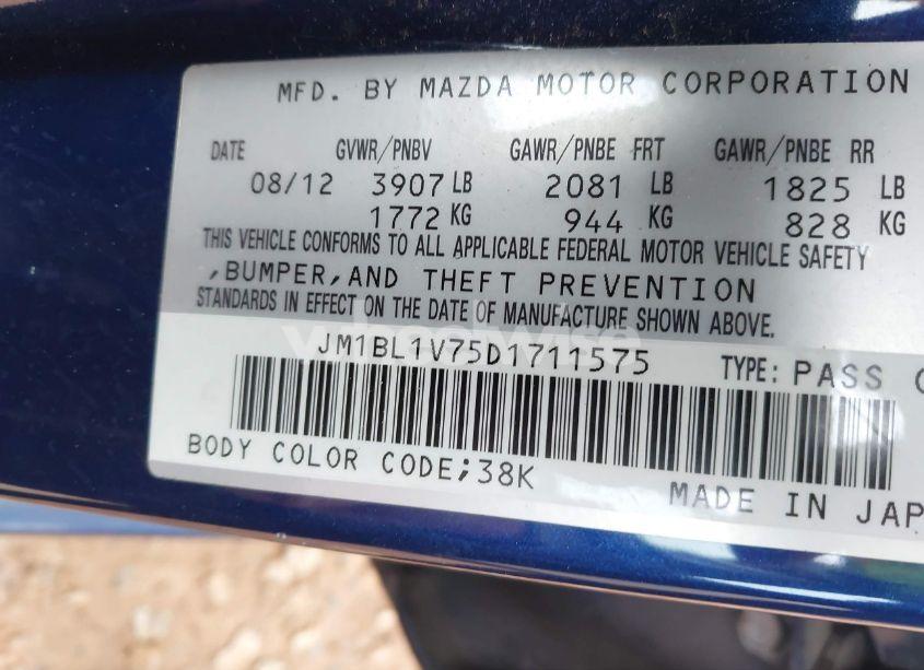 Photo 9 of 2013 Mazda Mazda3 I TOURING (VIN JM1BL1V75D1711575)