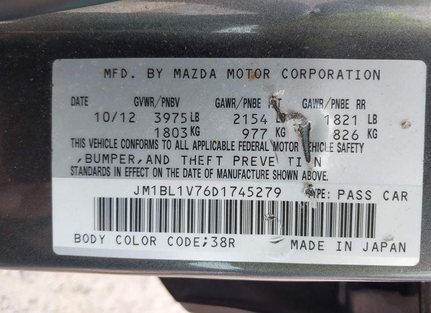 Photo 9 of 2013 Mazda Mazda3 I TOURING (VIN JM1BL1V76D1745279)