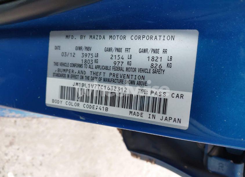 Photo 9 of 2012 Mazda Mazda3 I TOURING (VIN JM1BL1V77C1632312)