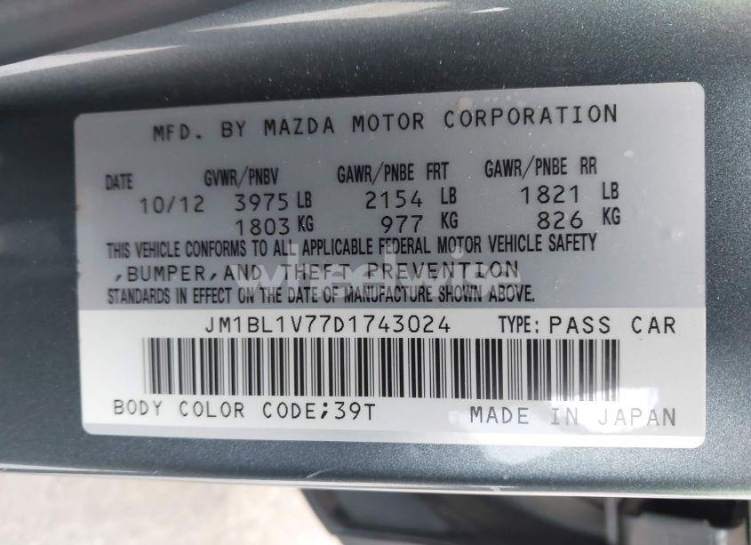 Photo 9 of 2013 Mazda Mazda3 I TOURING (VIN JM1BL1V77D1743024)