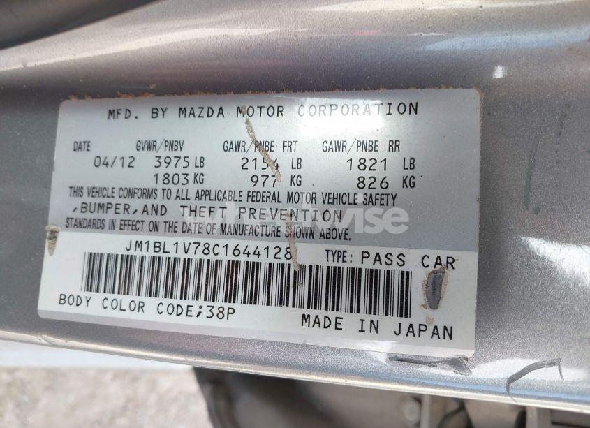 Photo 9 of 2012 Mazda Mazda3 I TOURING (VIN JM1BL1V78C1644128)